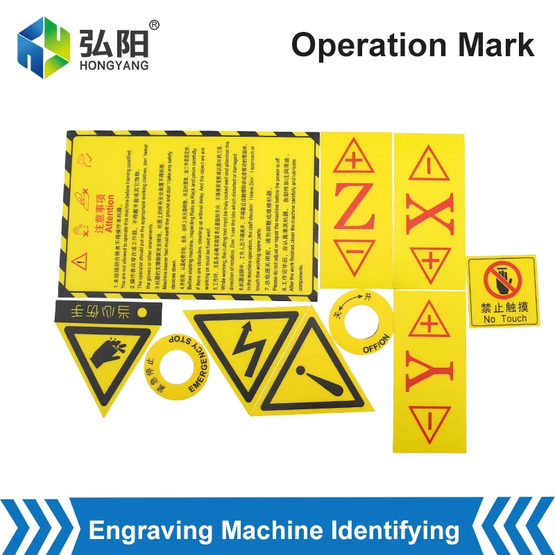

CNC Engraving Machine Cutting Machine Pointing Labeling Warning Stickers X Y Z Axis Label Engraving Machine Instruction Label