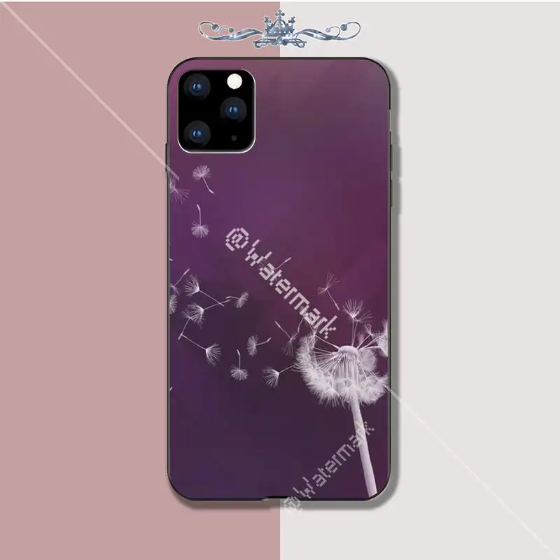 Plant Flower Dandelion Luxury Phone Case Funda For Iphone 5s Se 6 6s 7 8 Plus X Xs Max Xr 11 Pro Cases Coque | Мобильные телефоны и