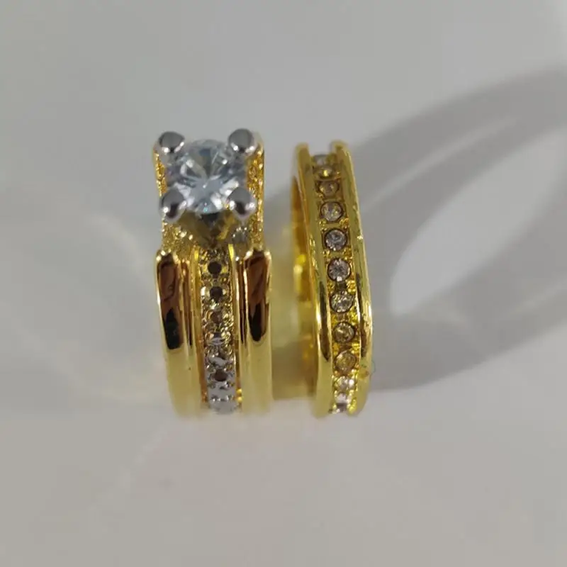 18K из плотной ткани желтого цвета бело-золотые кольцо с сапфиром Оптовая продажа