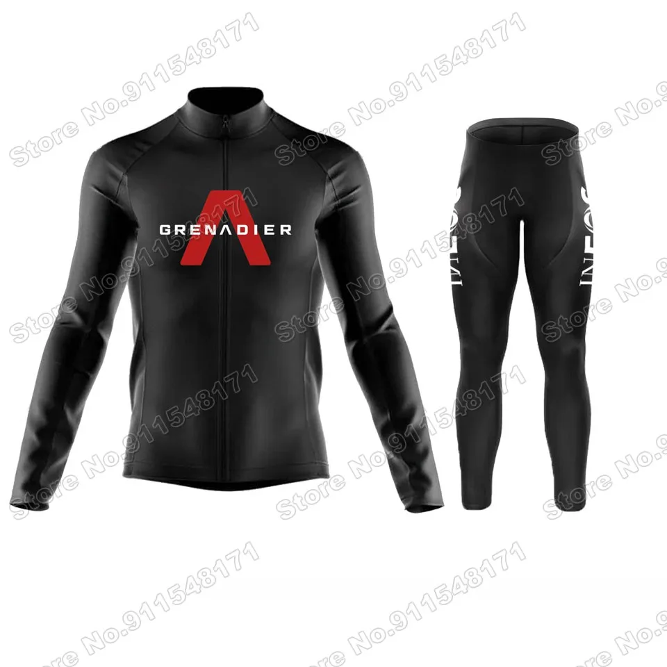 

2021 INEOS Grenadier Team summer Cycling Jersey Set Clothing Suit Mens Long Sleeve MTB Bike Road Pants Bib Ropa Ciclismo