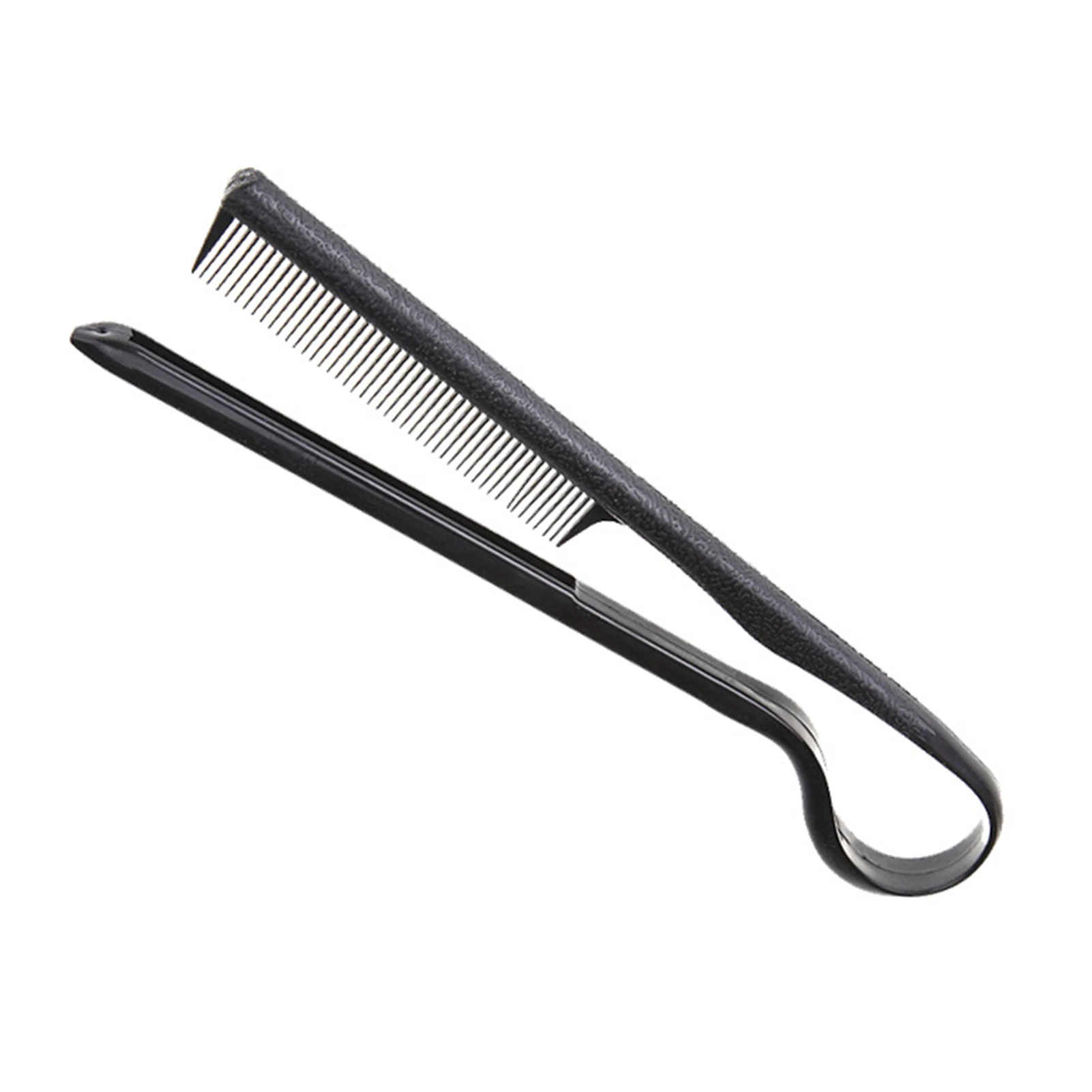 V-образная расческа для женщин модный портативный черный пластиковый Гладкий домашний салонный выпрямитель для волос «сделай сам» Стайлин...