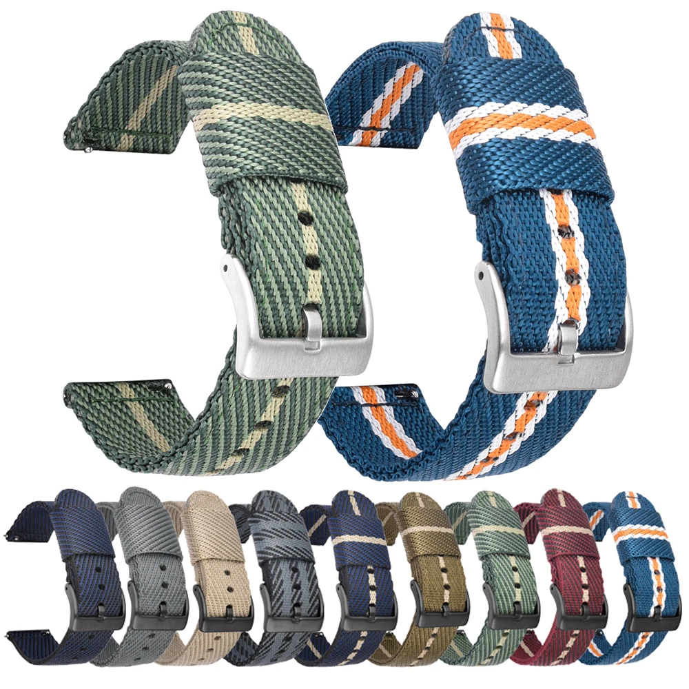 

Тканый нейлоновый ремешок 22 мм, 20 мм, для huawei watch 3 Pro /gt 2, легко прилегающий ремешок для часов HONOR MagicWatch 2, 46 мм, 42 мм, GS Pro, ES