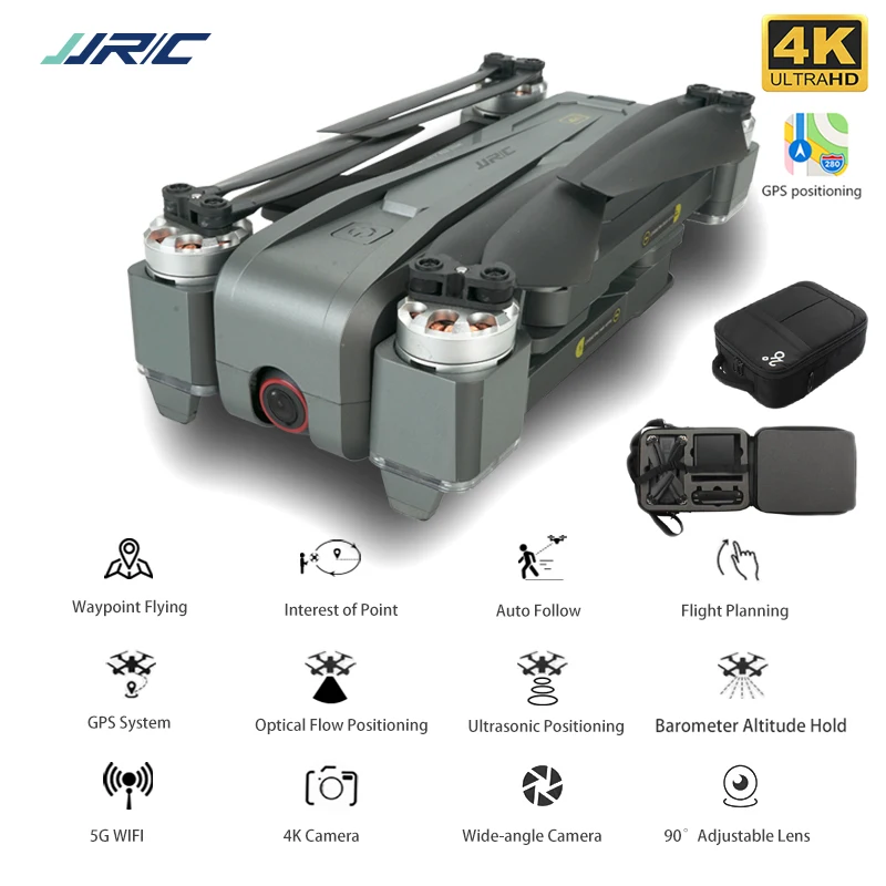 Квадрокоптер JJRC X11P FPV 4K с широкоугольной регулируемой камерой Wi Fi 1 6 км 20 минут