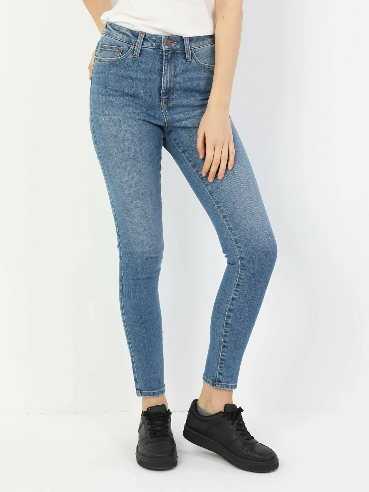 

Colins Woman 760 Dana Super Slim FitSkinny Leg Jean Blue Pants women's trousers women's pants Trousers for women pants women,CL
