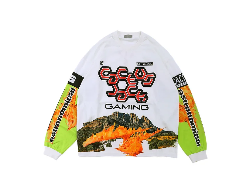 

2020FWTravis Scott Patchwork Color Sweatshirt Men Women Couples 100% Cotton Crewneck High Street Hip-hop Pullover
