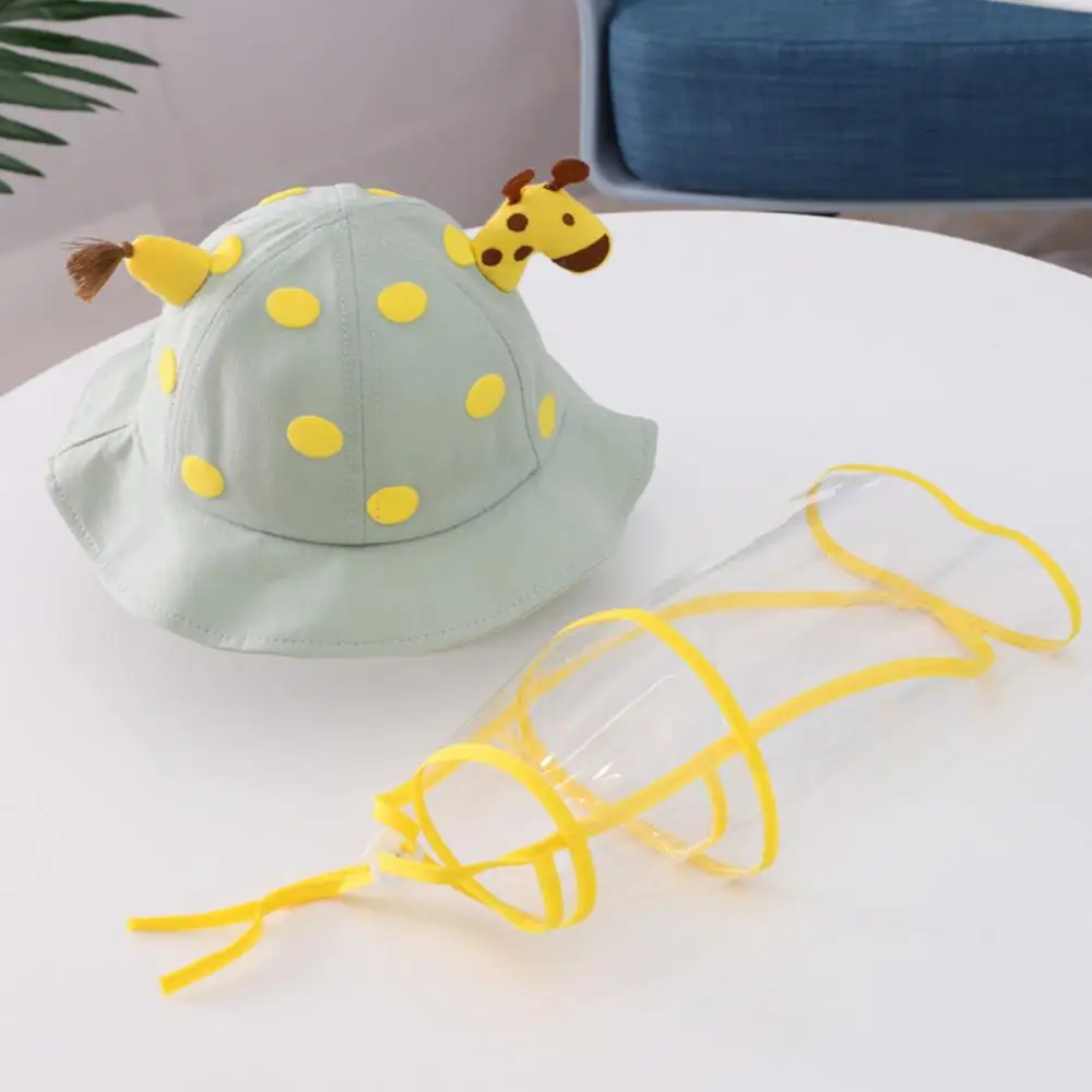 

Baby giraffe full face mold baby hat children anti-spray protection cap mask hat anti-splash safety bucket hat boys and girls