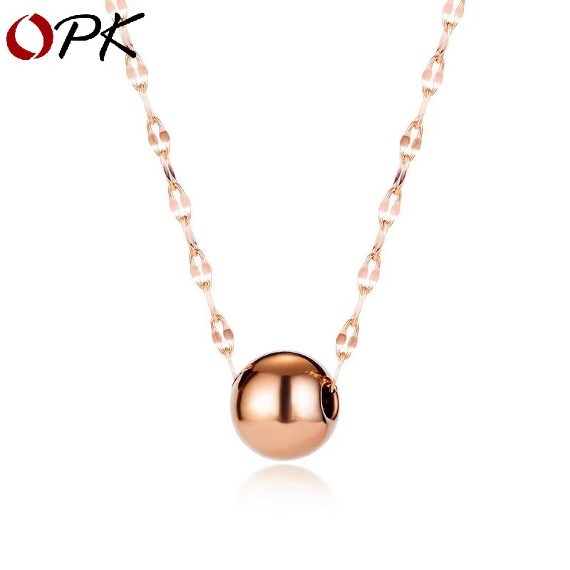 

Joker Pendant Ball Transfer Necklace Female Stainless Steel Ripple Chain online celebrity clavicle Chain Accessories necklace