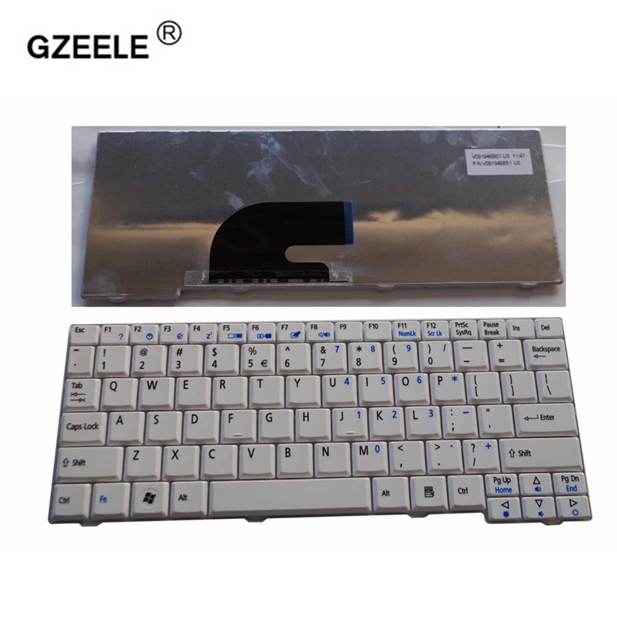 Клавиатура GZEELE для ACER Aspire One новая модель D150 D250 KAV10 KAV60 A110 KAVA0 ZG5 ZG8 523H P531H клавиатура
