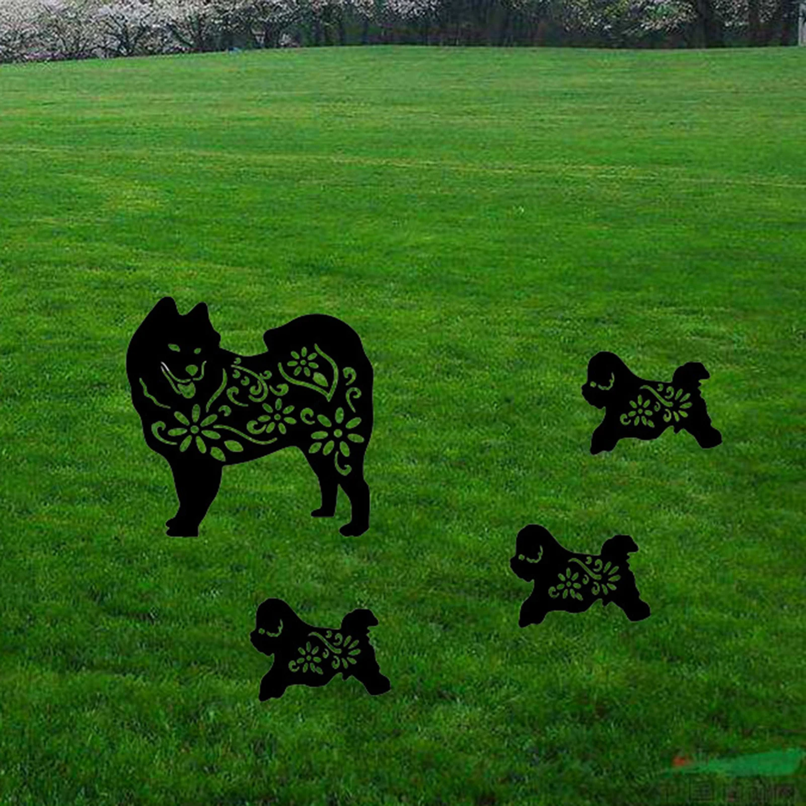 

Garden Dog Art Gardening Decoration Exquisite Acrylic Animal Ornament Hollow Garden Decoration Outdoor Backyard Ornaments