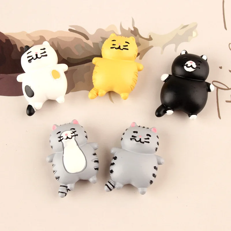10 шт. Kawaii Cat Смола ремесло миниатюрный кабошон с плоским основанием животных DIY чехол для телефона декоративный волшебный сад украшения Скрапбукинг