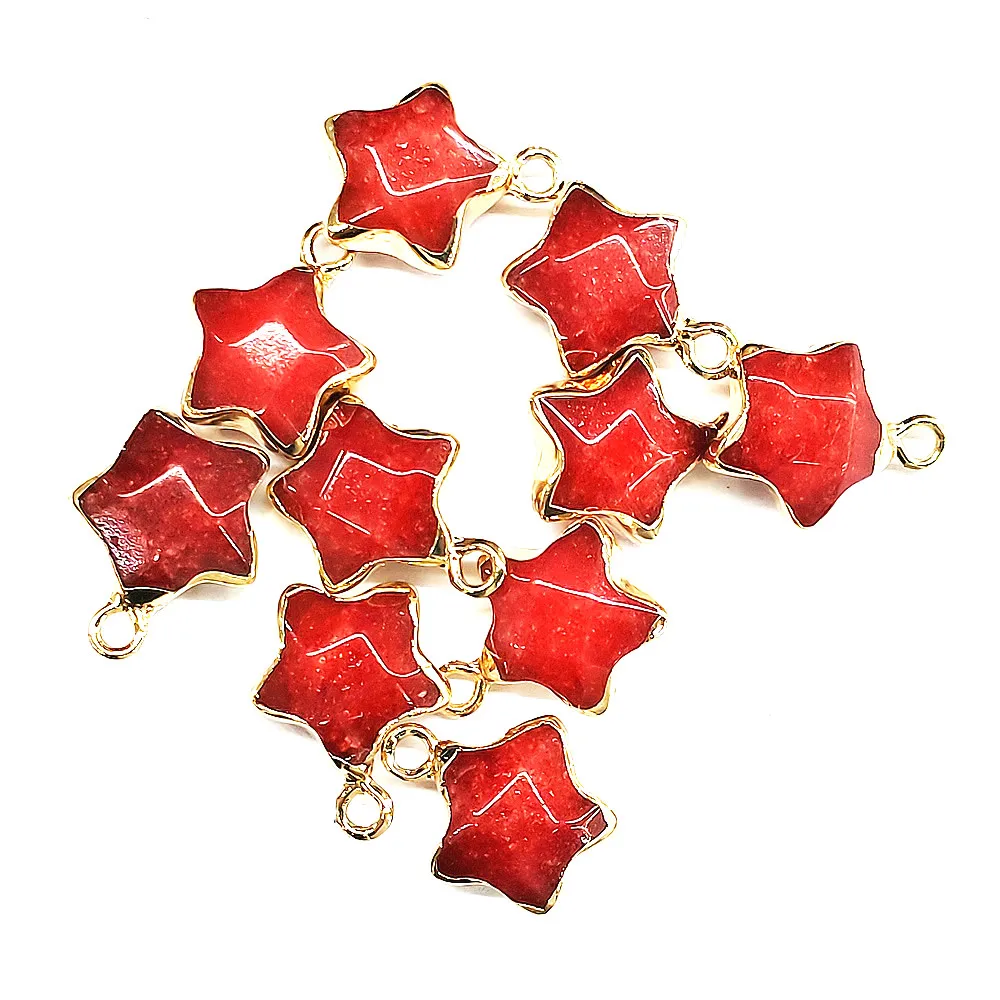 Кулон из натурального камня с пятиугольным аметистом 12x15 мм кулон в виде звезды и