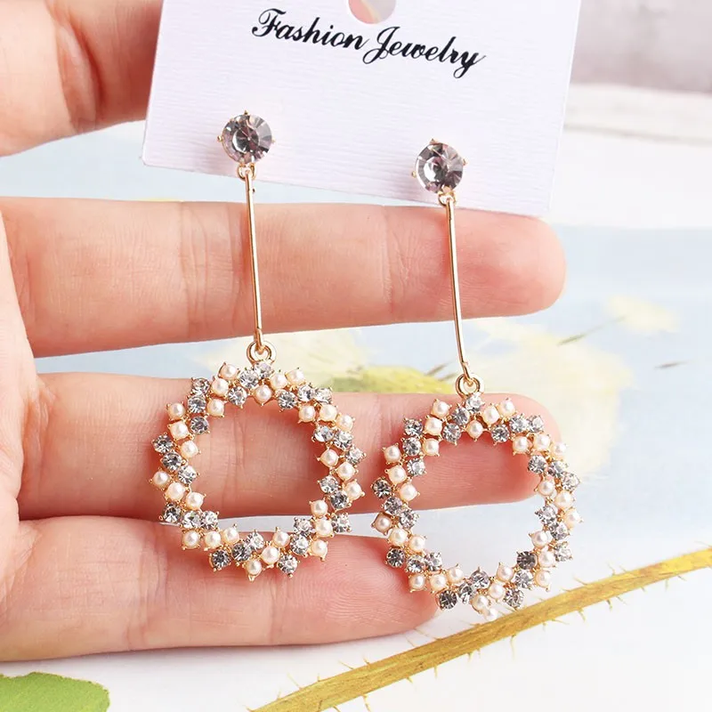 Роскошные серьги Lubov в богемном стиле для офиса/карьерных жемчужин висячие