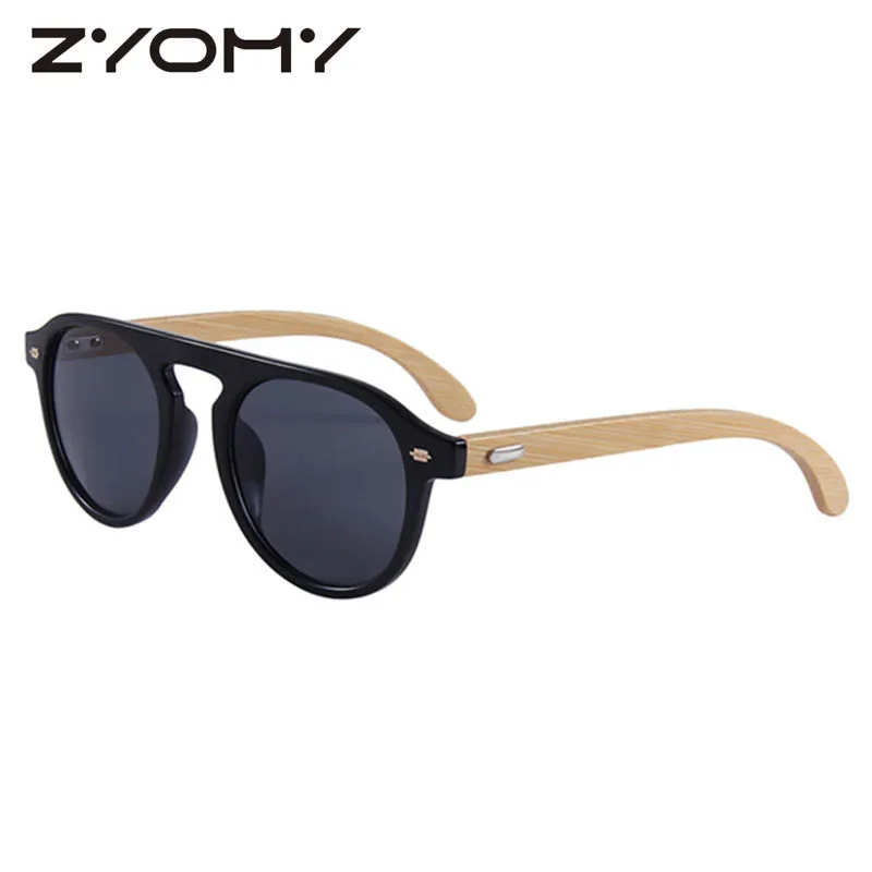 Солнцезащитные очки Q с бамбуковыми дужками для мужчин и женщин брендовые