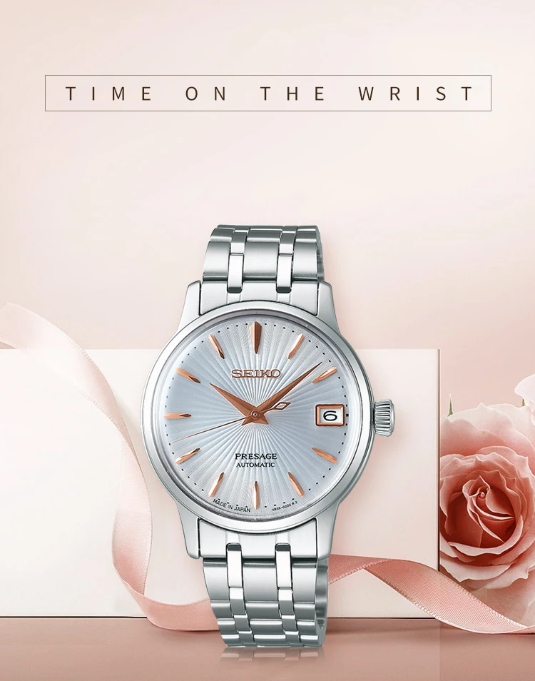 SEIKO часы для женщин PRESSAGE Коктейльная серия повседневные модные водонепроницаемые женские наручные часы автоматические механические часы