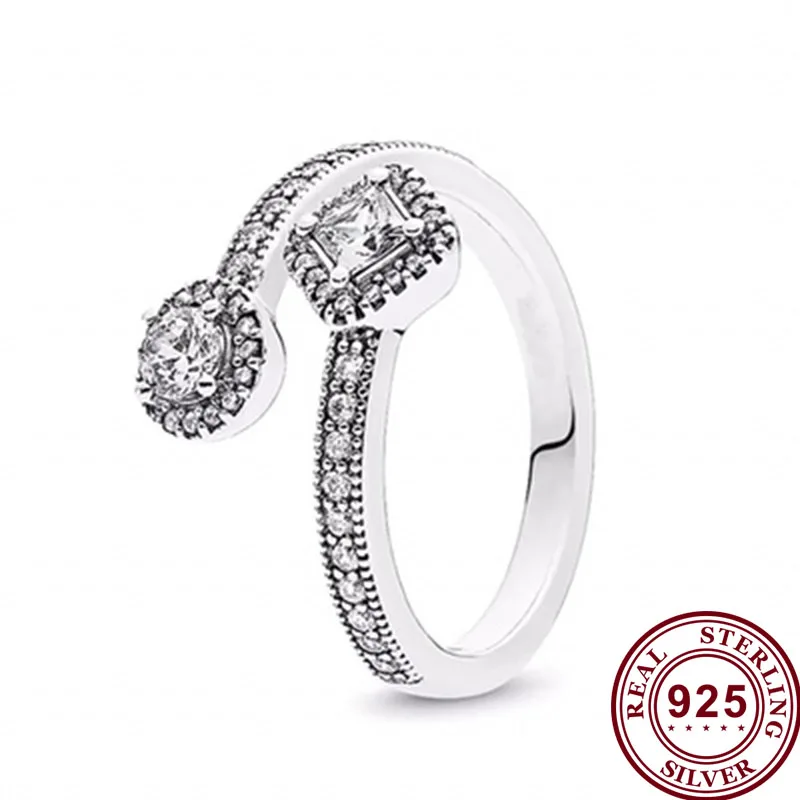 

Кольцо женское из серебра 925 пробы, с блестками