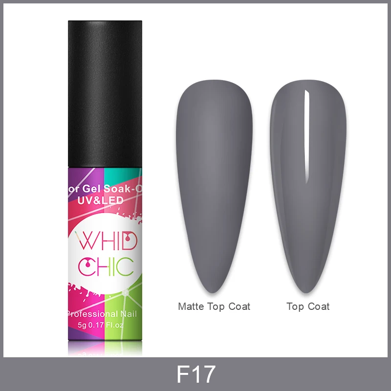 F17 WHID CHICL 1 бутылка 5 мл Цветной Гель-лак для ногтей Чистый Розовый Фиолетовый Синий стойкий УФ-лак для ногтей - Цвет: F17