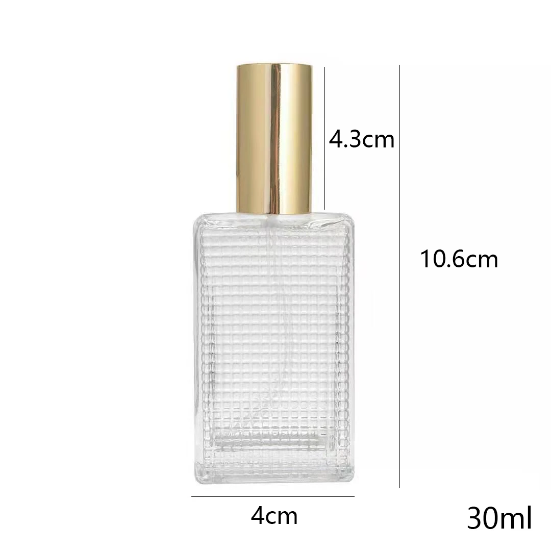 30 мл прозрачные Стекло цвета: золотистый серебристый Кепки насосный Спрей аромат