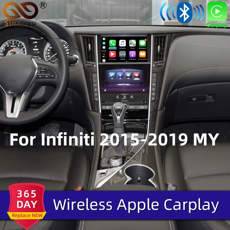 Sinairyu беспроводной Apple Carplay для infiniti 8 дюймов экран 2015-2019 Q50 Q60 Q50L QX50 Android Авто