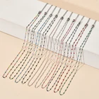 Женское Ожерелье из нержавеющей стали ZMZY, серебристая цепочка с бусинами в стиле бохо, шикарный свадебный подарок