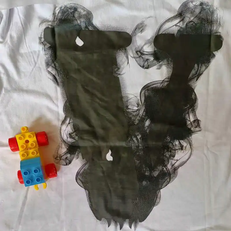 

New fashion men's T-shirt 100% cotton streetwear Ladies T-shirt Summer loose short-sleeved hip-hop T-shirt Angel Demon ink tie-d