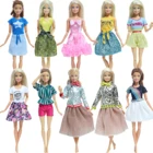 Один комплект милое мини-платье кукольная юбка повседневной одежды вечерние платье многоцветная Одежда для куклы Барби аксессуары Игрушка 