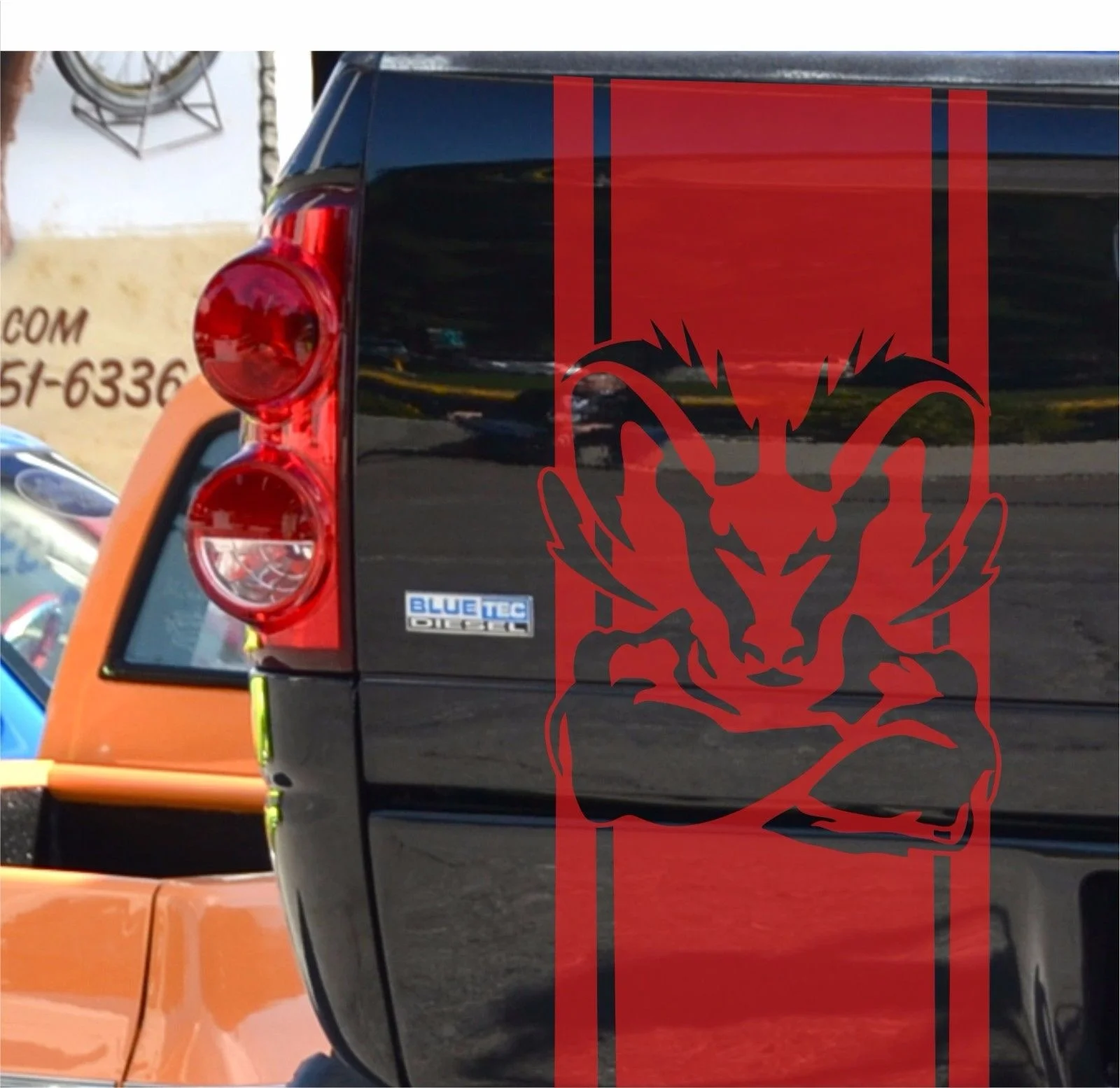 Виниловая наклейка Dodge Ram 1500 5 7 л для (2 шт.) на заднюю дверь логотип mopar rebel