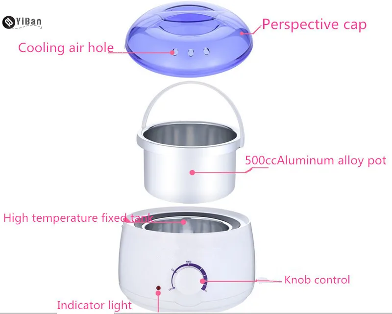 

Electric Hair Removal Wax- Heater Wax Beans 10pcs Wood Stickers Hair Removal Sets Waxing Kit cera depilator