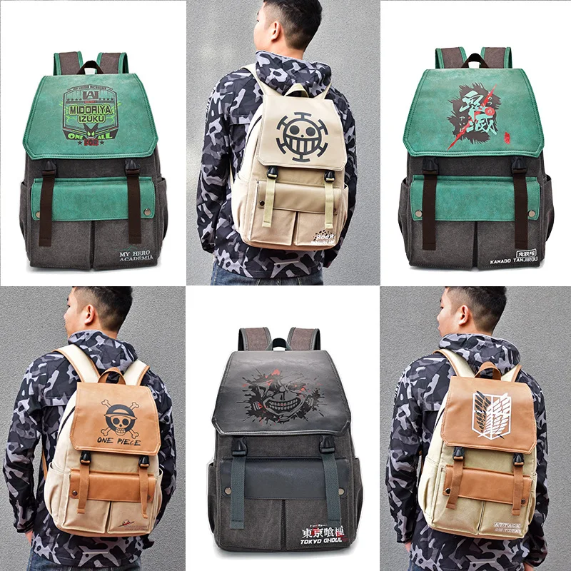 Новый мультяшный рюкзак демон убийца один предмет Luo Hero academic Attack on Titan Tokyo Ghoul