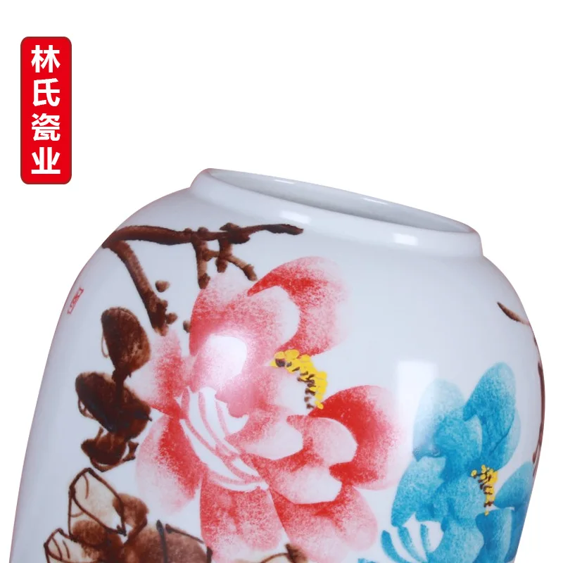 vase decoration home Jingdezhen Ceramic modern hand-painted pattern Zen meaning small flower three sets of ornaments | Дом и сад