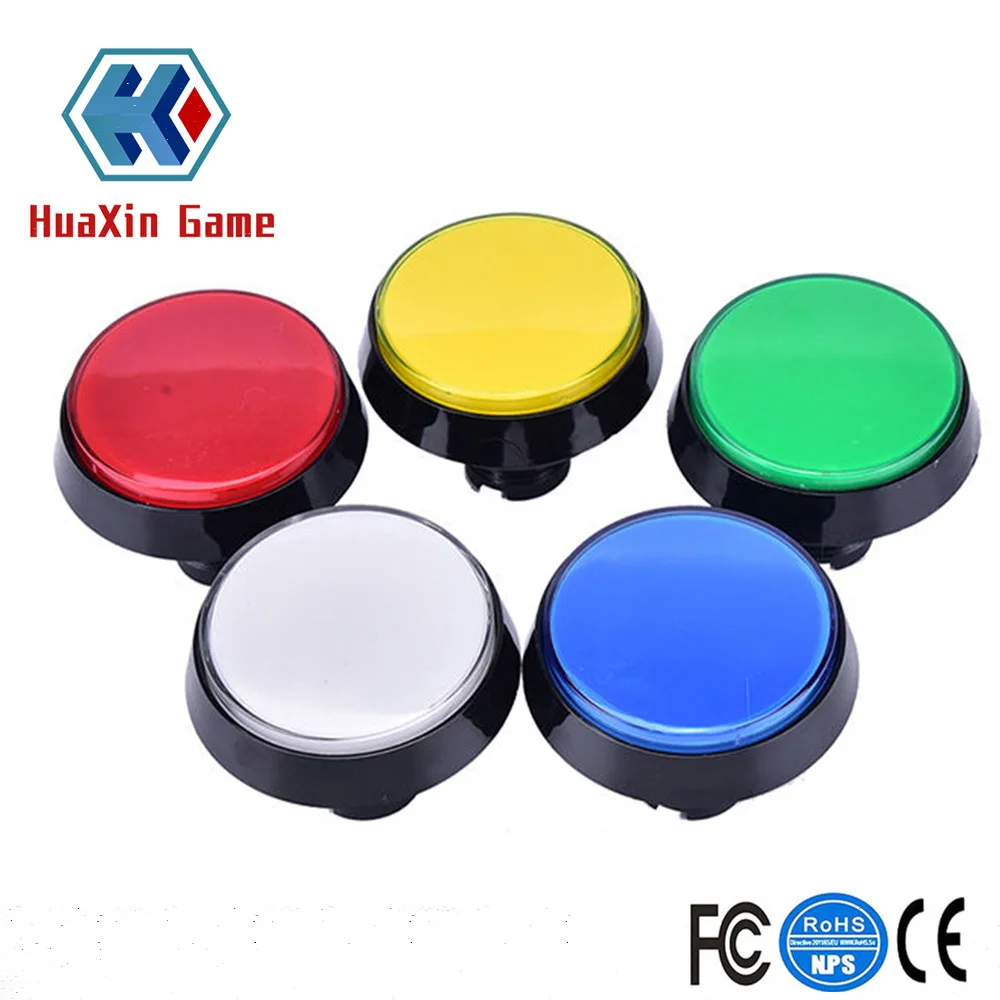 Аркадная Кнопка 60 мм светильник ПА большая круглая аркадная видеоигра игрок