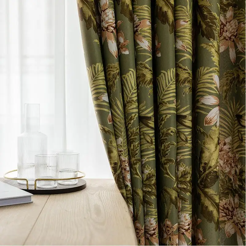 Цветочный занавес s американский кантри занавеска зеленое окно спальня