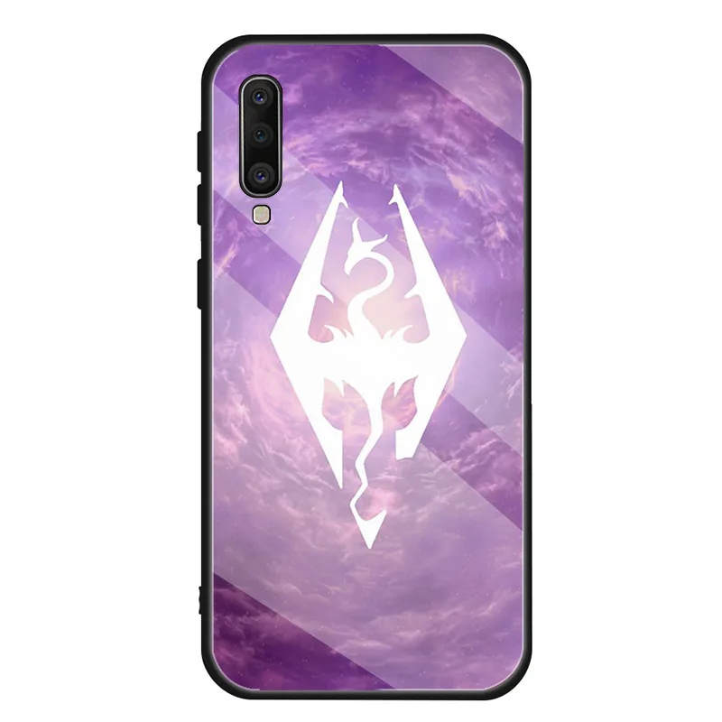 Чехол-накладка Skyrim для Samsung Galaxy A10E A10S A20E A20S A40 A50 A60 A70 A80 A6 A7 A8 2018 закаленное стекло |