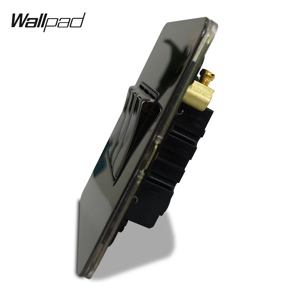 Wallpad H6 черный никель 3 банды 1 способ 2 Way светодиодный Электрический Кулисный