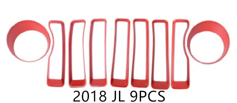

7 шт. Передняя решетка для решетки радиатора + 2 шт. накладки на фару для 2018 Jeep Wrangler JL Sport Sports авто Замена