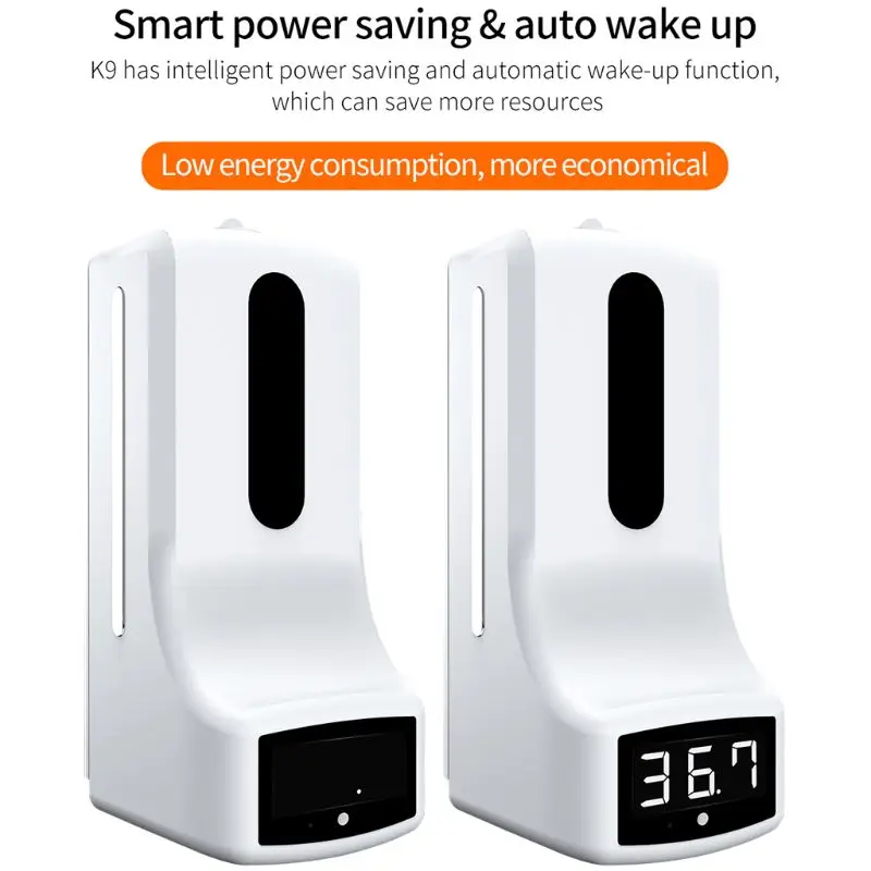 

Automatic Hand Washing Liquid Soap Dispenser with Infrared thermometer K9 for Supermarket Mall Store Restaurant School