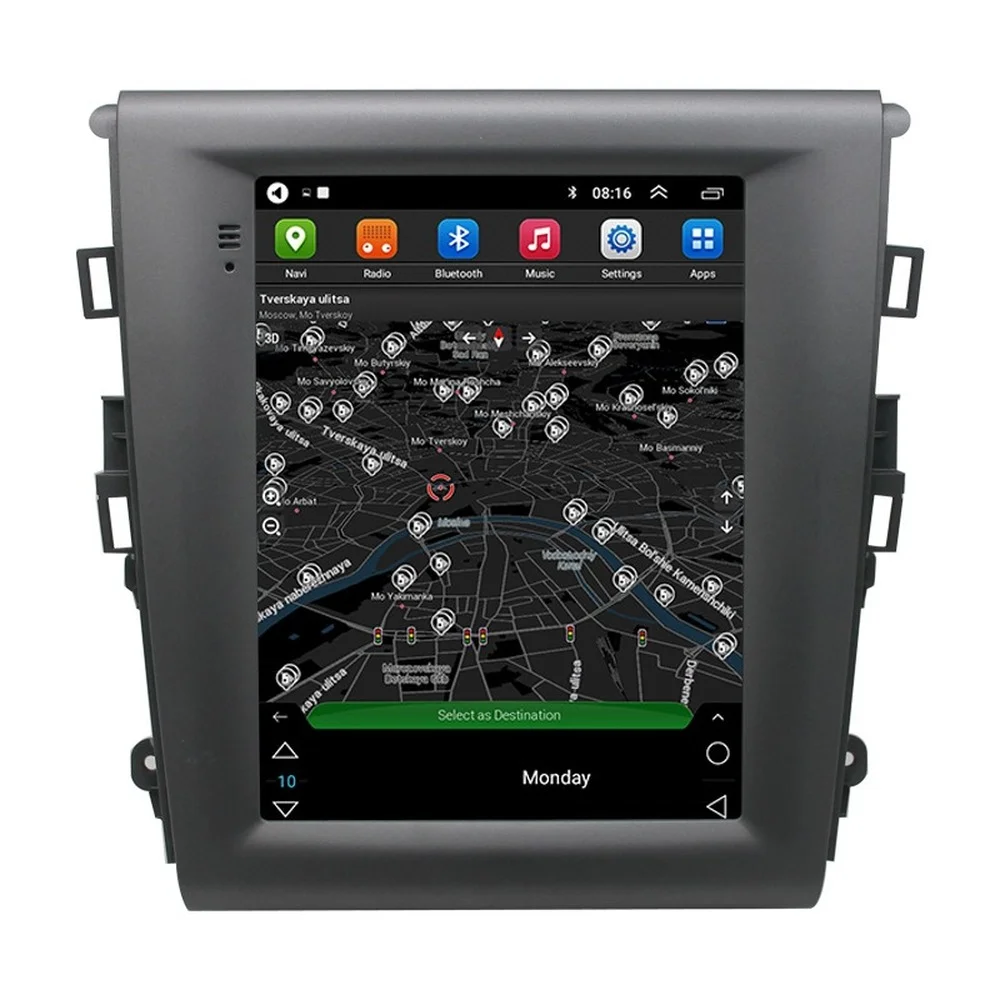 

Автомобильный GPS-навигатор на Android в стиле Теслы для Ford Mondeo EcoBoost, автомобильное радио, стерео, мультимедийный плеер с Bluetooth, Wi-Fi, DSP