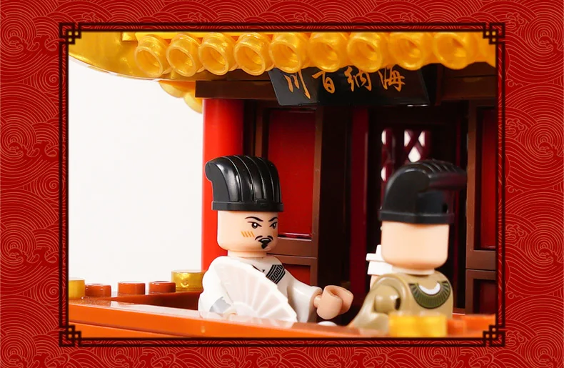 Xingbao Creator City Street китайские строительные блоки Королевского дракона лодки модель корабля дракона лодки в Китае DIY образовательный подарок