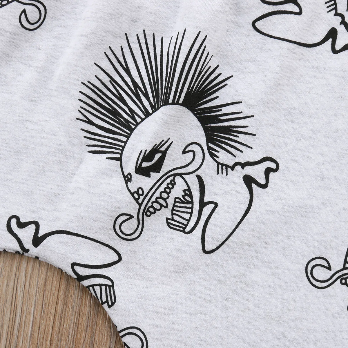 Крутой комплект одежды с черепом для маленьких мальчиков футболка Топы + длинные