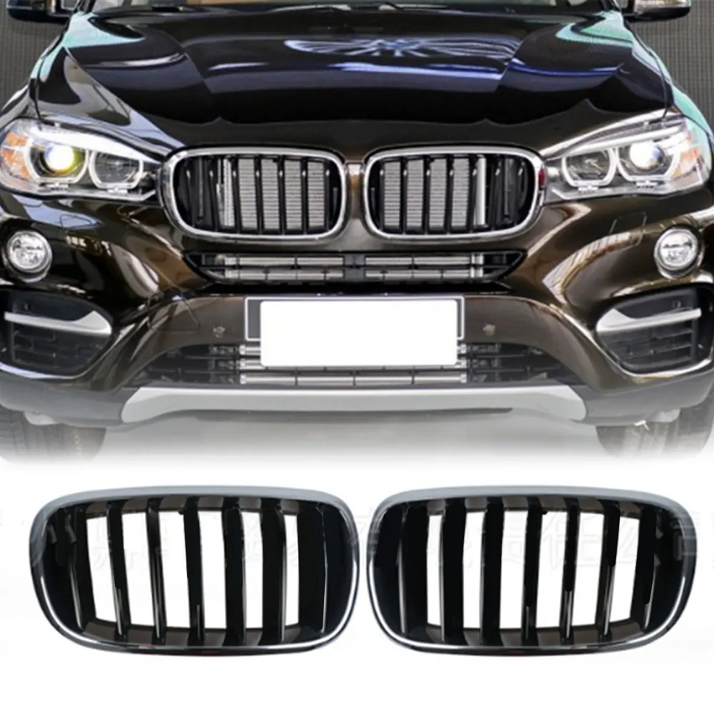 

2X Car Front Bumper Grille Chrome 51137373689 51137373690 Air-inlet Grille For BMW X6 F16 X6 30dX X6 35iX X6 35i 28iX 15-18