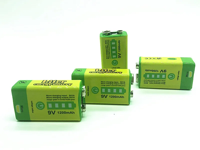 9V перезаряжаемая батарея 1200mAh USB портативные микро USB батареи для радиоуправляемого вертолета модель микрофона Bateria Bank power