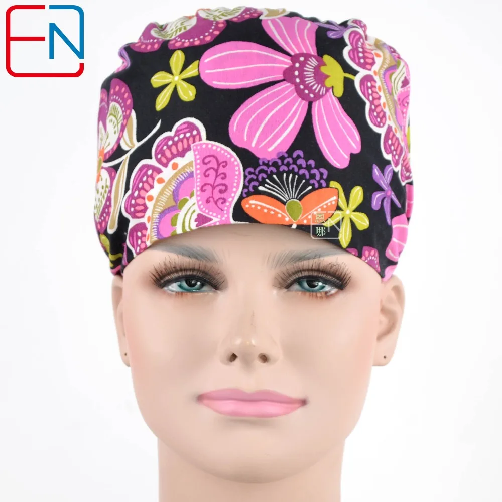 

NEW Long Hair Scrub Cap Cilinics And Nurses 100% Cotton Free Shipping