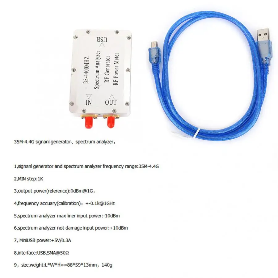 Анализатор спектра 35-4400 МГц анализатор из алюминиевого сплава | Инструменты