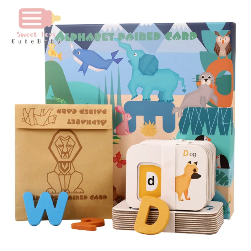 

Набор для вспышки с цифрами и алфавитами Coogam, деревянные буквы и цифры АБС, животные, доска для пазлов, игрушки для малышей