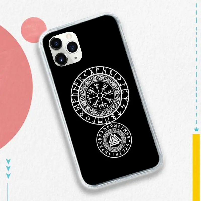 

Viking Vegvisir Odin Nordic pattern Phone Case for iPhone 11 12 pro XS MAX 8 7 6 6S Plus X 5S SE 2020 XR