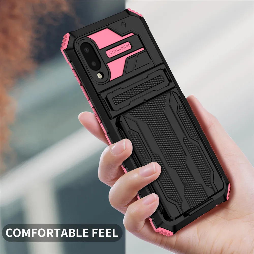 

For Samsung A02 Case 6.5 inch Heavy Duty Shockproof Wallet Card Slots Armor Cover For Samsung Galaxy A02 GalaxyA02 SM-A022G a022