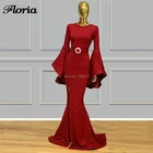 Блестящие Дубаи Длинные вечерние платья 2020 Vestidos мусульманские турецкие вечерние платья Саудовская Аравия раздельное боковое платье для выпускного вечера кафтаны