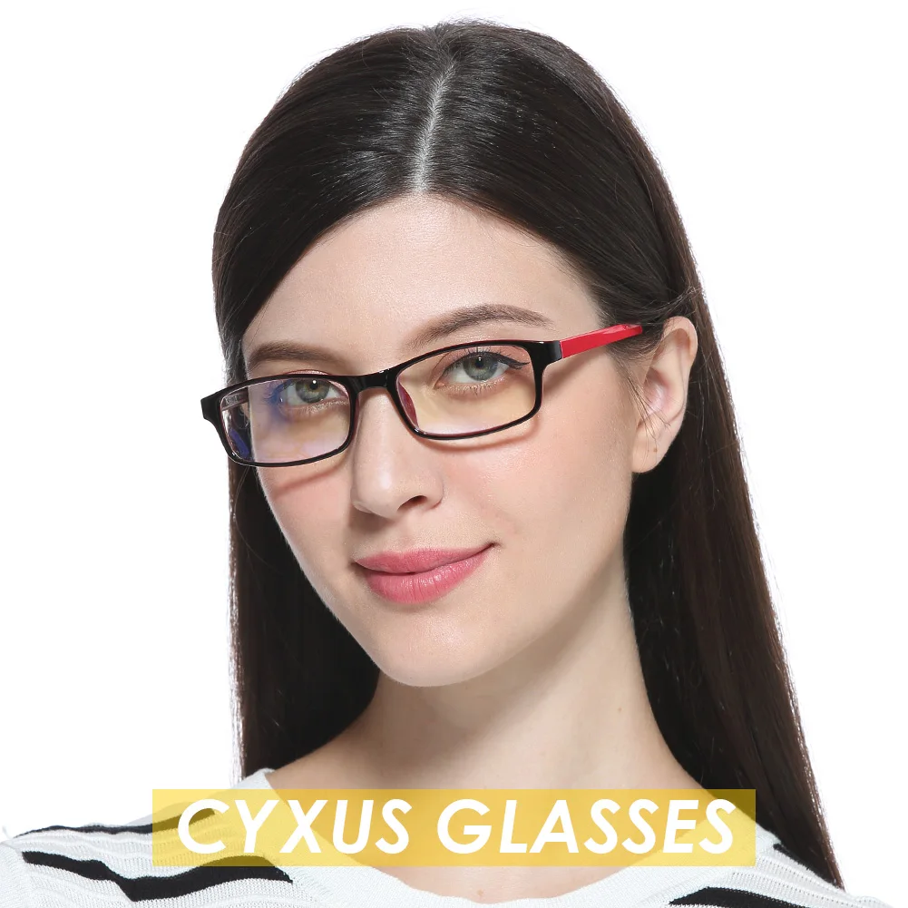 Cyxus синие световые блокирующие очки TR90 прямоугольные компьютерные очки анти глаза глазные прозрачные линзы унисекс 8327