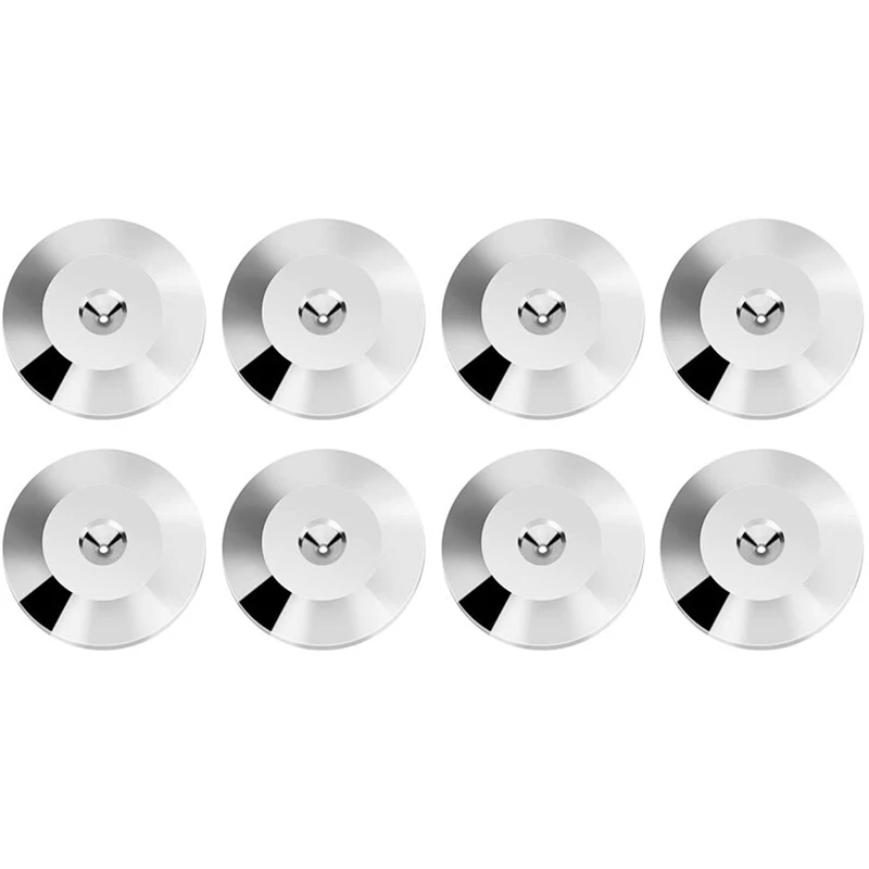 

8 Pcs 25 x 4Mm Universal Copper Speaker Spikes Pads Speaker Shock Base Pad Isolation Stand Feet Cone Base Mats Floor Disc