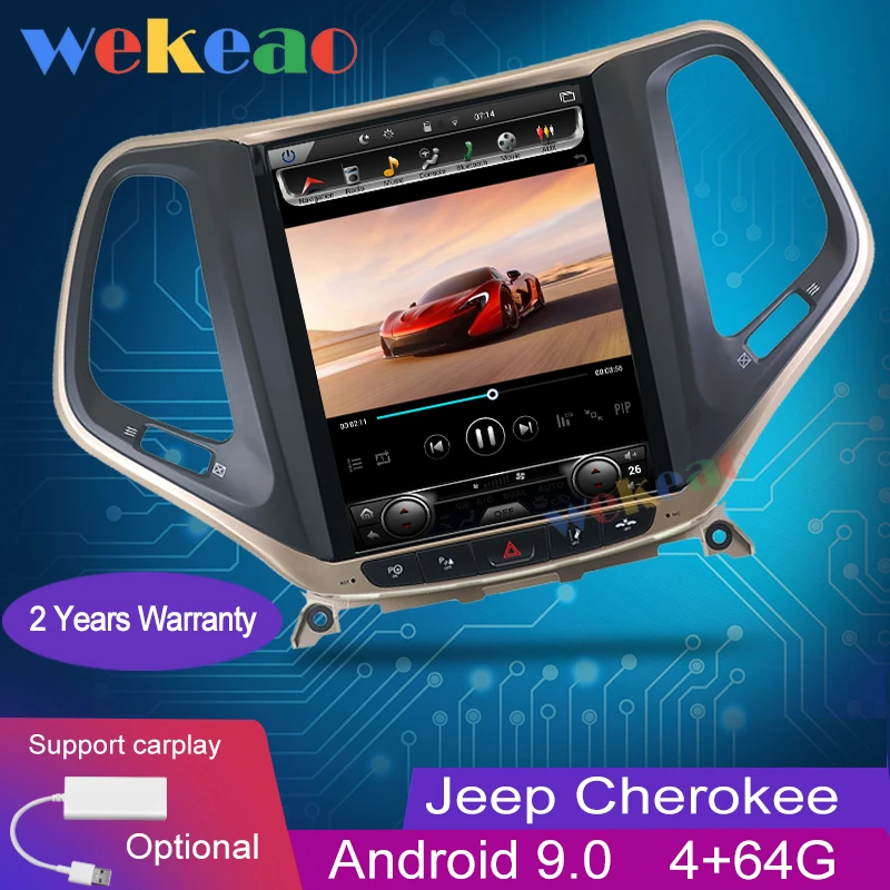 Wekeao вертикальный экран Tesla Style 10 4 'Ƈ Din Android 9 0 Авто Радио Dvd плеер GPS навигация