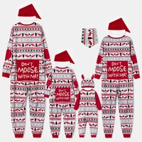 dad and daughter matching clothes parent child one piece long sleeve christmas pajamas print family xmas clothing kids outfits